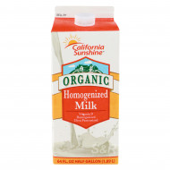 California Sunshine Organic Homogenized Milk 1.89L 
